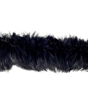 Dark Grey HACKLE BOA 2 Yard Length 4-7&quot; in Width for Halloween Costume Craft Burlesque Theater Dance