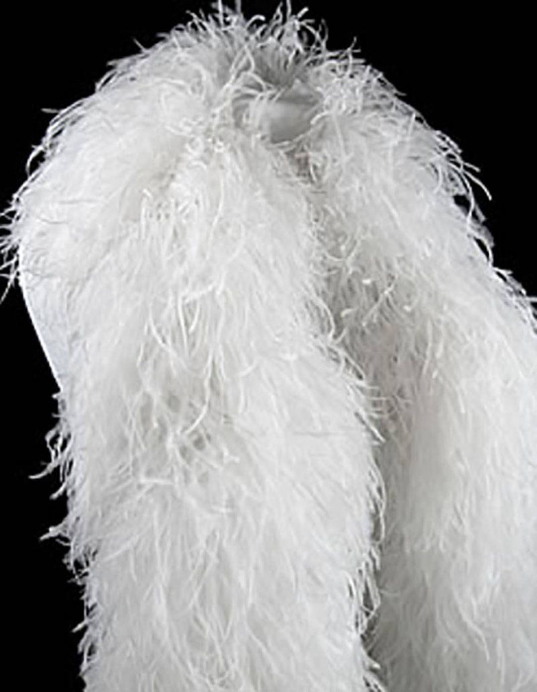 Boa In Piuma Bianca E Nera Tradineur | 180 Cm | Poliestere | Accessorio Per Costume Carnevale, Halloween, Feste A Tema