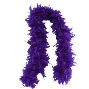 Dingion 6 Pieces 38 Gram 6 Feet Long Mardi Gras Feather Boa LED Lights