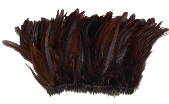 Appx 100 pcs Halloween//Hats//Craft BROWN HACKLE 3/'/' Feather FRINGE Color