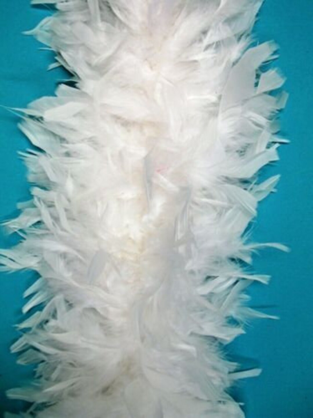Turkey Feather Boa - Large White with Opal Lurex Turkey Feather Boa,  Costume Feather Boa, Carnival, Burlesque, Showgirl, Halloween ZUCKER®