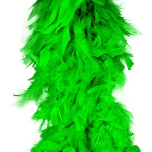 80 Gram LIME GREEN Chandelle FEATHER Boa 72&quot; perfect for Bachelorette Theater Costume Halloween Bridal Party!