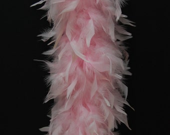 LIGHT PINK 80 Gram Chandelle Feather Boa 72" Long / 5-7" Width for Craft DIY Halloween Costume Design Bachelorette Theater Millinery