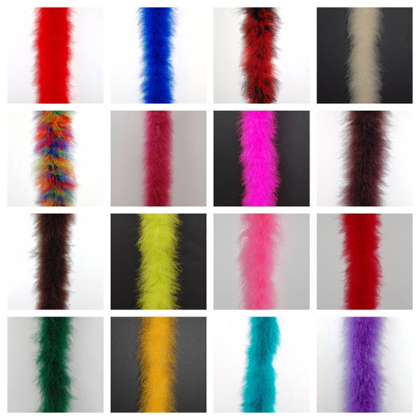 22 Gram MARABOU FEATHER Boa 72" Over 50+ Colors to Choose From For Halloween Costume Design Trim Hat DIY Craft Boas