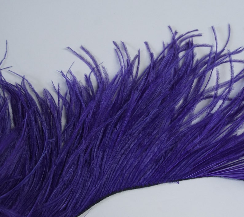 4-6 In Height PURPLE 12 Strip of OSTRICH Feather Fringe