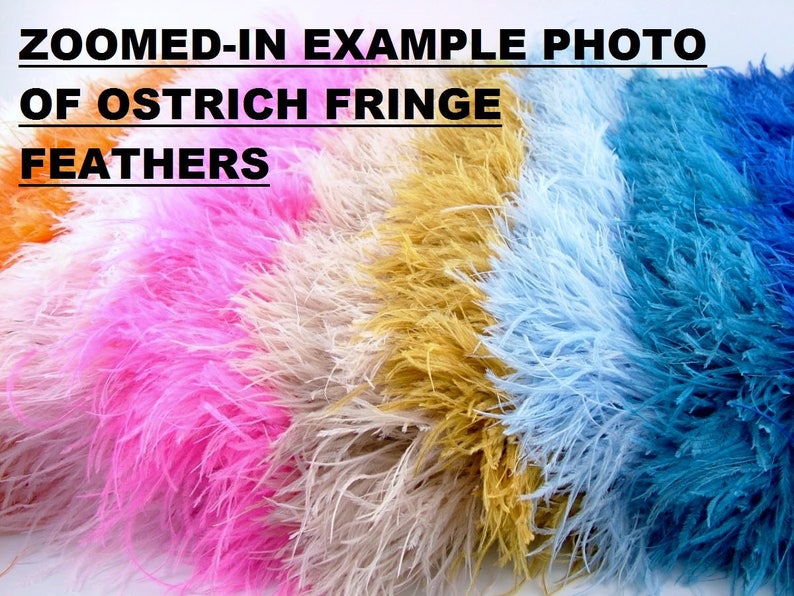4-6 In Height PURPLE 12 Strip of OSTRICH Feather Fringe