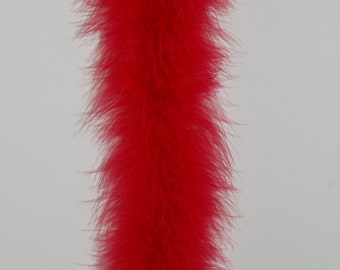 22 Gram Marabou FEATHER Boa 72" - BLOOD RED