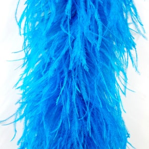 4 Ply TURQUOISE Ostrich Feather Boa 2 Yards for Halloween Costume Craft Bridal Bachelorette Design DIY