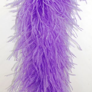 2 Yards LAVENDER 4 PLY Ostrich Feather Boa 2 Yards for Costume Halloween Deisgn Bridal Craft