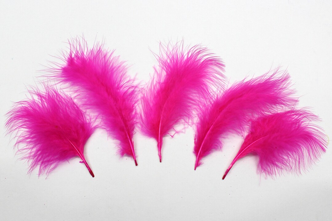 30 Pcs MARABOU PLUMAGE Feathers 2-5 Color : SHOCKING - Etsy