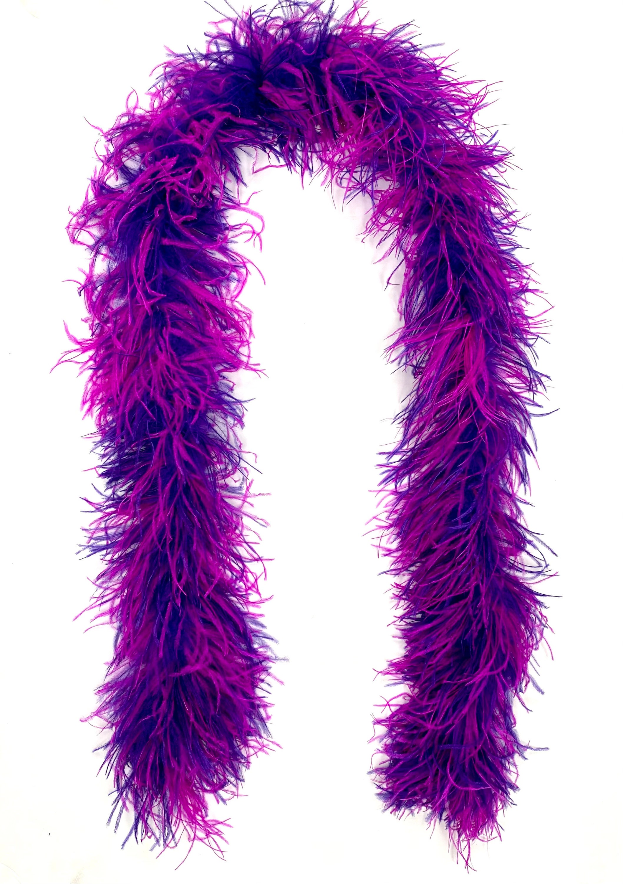 EUBUY 2 Meters Natural Ostrich Feather Boa Fluffy Costumes Accessories Trim  Shawl Plume Scarf for Party Wedding Decorations Purple 