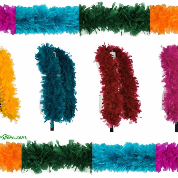 Boa en plumes de dinde lourd de 2 mètres 20 à 10 po. Plus de 30 couleurs au choix (Halloween/costume/artisanat)