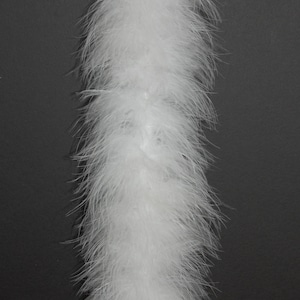 22 Gram WHITE Marabou Feather Boa 72&quot; (2 Yards Long) Very Fluffy & Full for Halloween Costume Craft DIY Craft Bridal