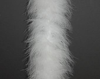 22 Gram WHITE Marabou Feather Boa 72" (2 Yards Long) Very Fluffy & Full for Halloween Costume Craft DIY Craft Bridal