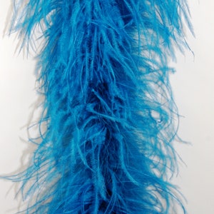 2 Yards OSTRICH Boa PERRIWINKLE 4 Ply 72 Inches for Halloween/Costume/Craft