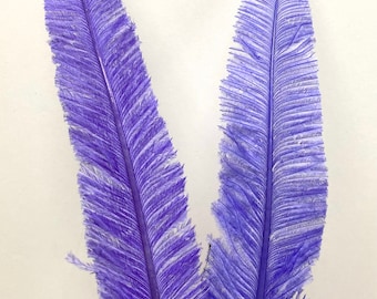 2 Pcs LAVENDER Ostrich NANDU Feather Plumes 20-30" for Centerpieces Vases Craft Halloween Costumes