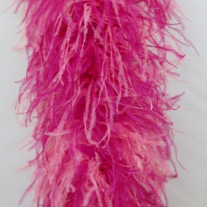 Cerise Pink W/silver Lurex Color 25 Gram, 4 Feet Long Chandelle