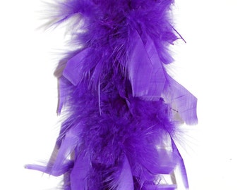 65 Gram PURPLE Chandelle FEATHER Boa 72" Long for Halloween Costume Craft DIY Design