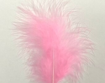 Medium Pink MARABOU PLUMAGE Feathers 1-5" for Crafts Halloween Costume Hats Decor Theater DIY