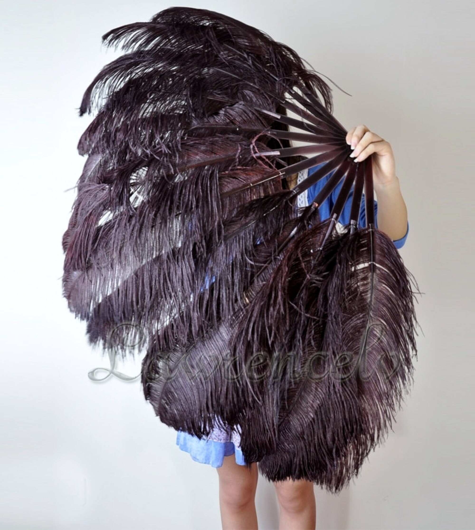 MWOOT Ventaglio Piume Marabù, Stile Vintage Anni '20 Ventaglio Piume Portatile, Anni '20 Ventaglio Pieghevole Decorativo per Nozze Halloween Spettacolo Danza Festa Del Tè Decorazione Costume, Rosso