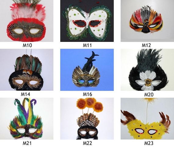 Maskerade Maske Mit Federn – Karneval, Halloween, Cosplay Party Maske Aus Kunststoff & Federn