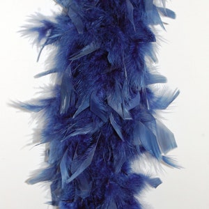 80 Gram Chandelle FEATHER Boa 72&quot; NAVY BLUE