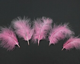 30 Pcs Marabou Plumage 1"-4" Feathers - LIGHT PINK