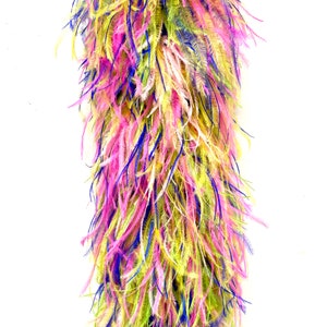 6 PLY Thick RAINBOW MIX Ostrich Feather Boa for Burlesque - Etsy