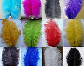 OSTRICH Feather PLUMES 10"-18" in Many Various Colors for Centerpieces Craft Home Decor Design DIY