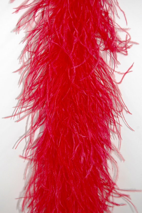 Red 2ply Economy Ostrich Feather Boa 