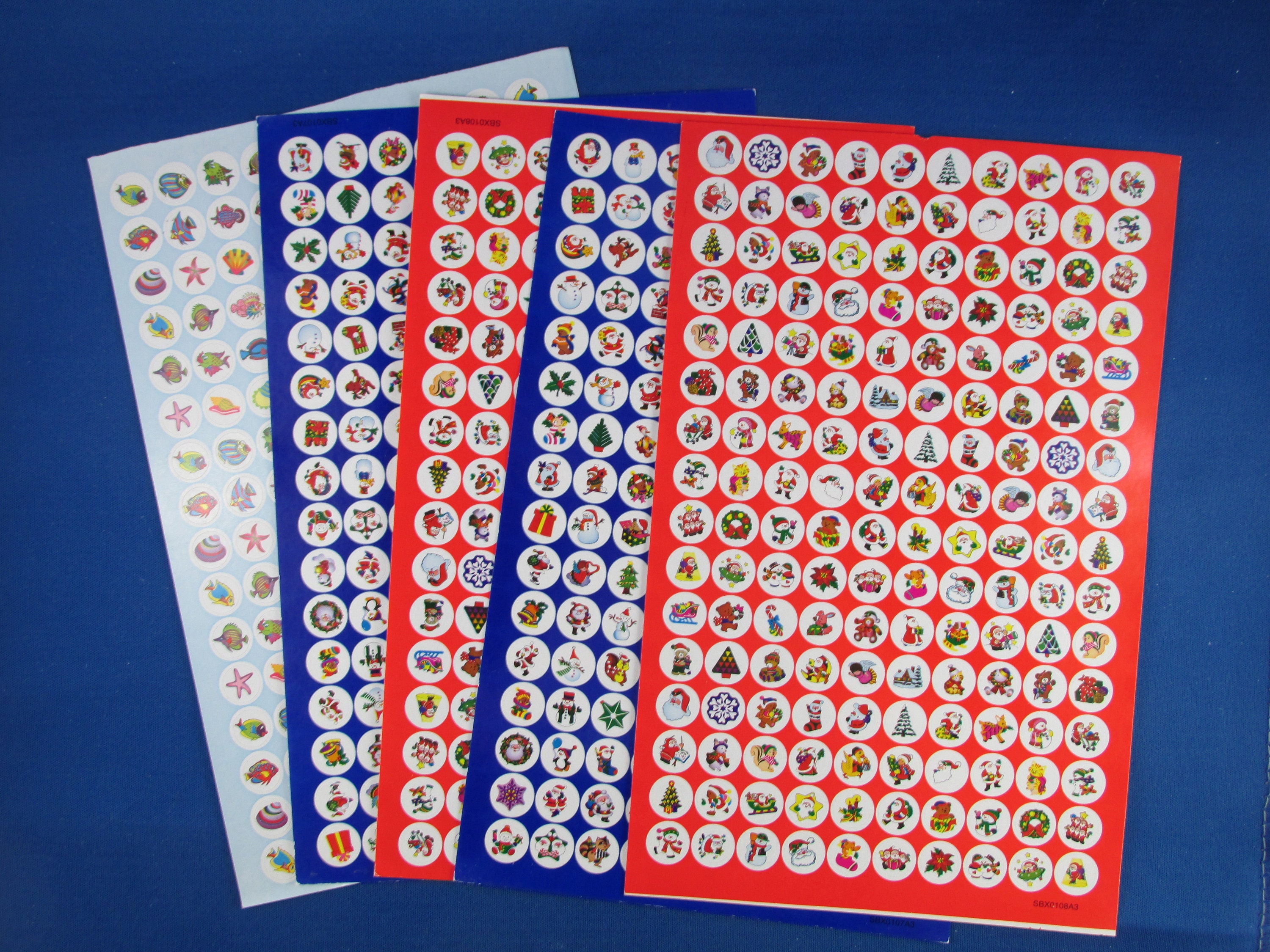 sticker lot 5 large sheets 800 small stickers for children etsy