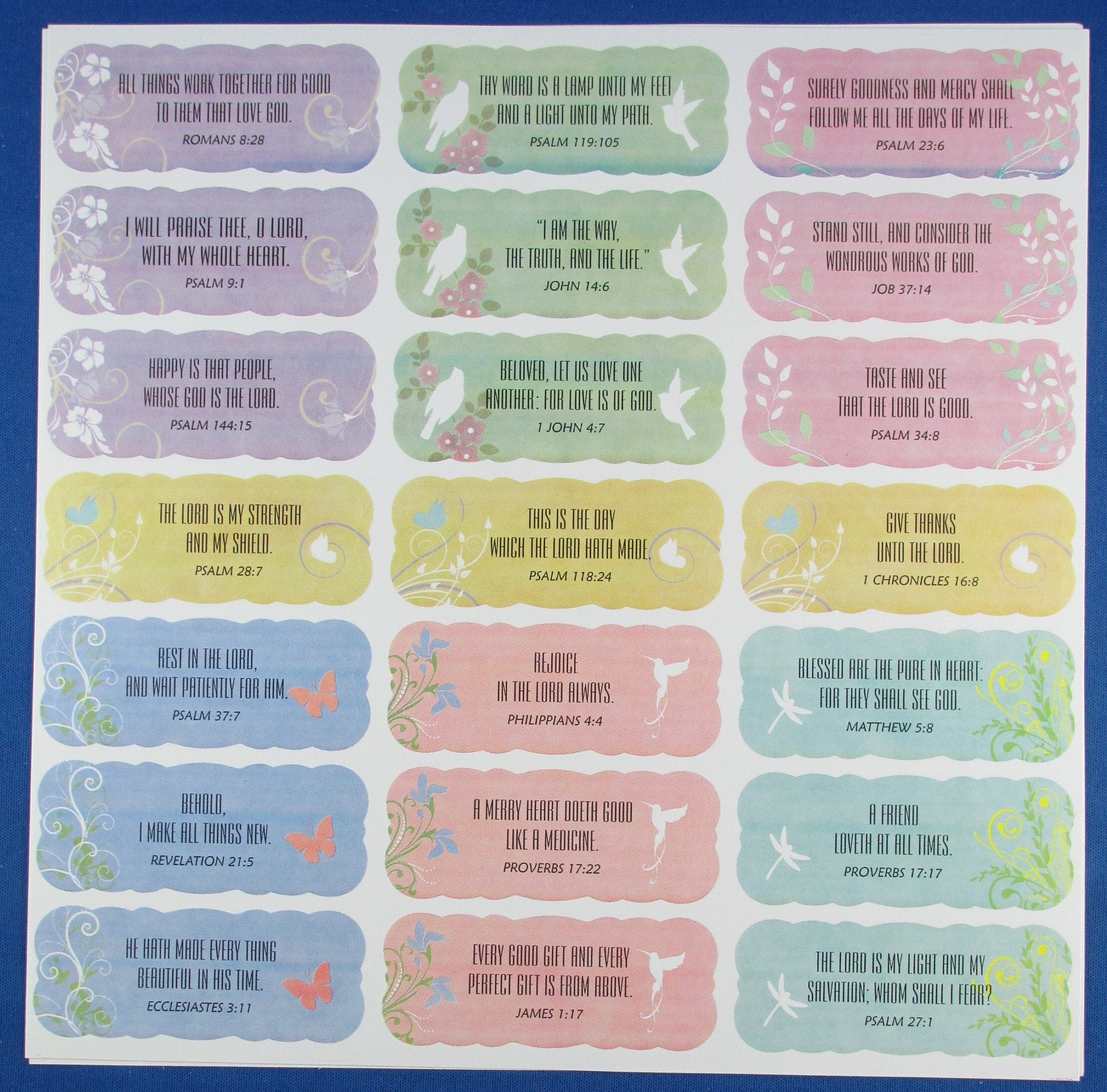 christian stickers 2 big sheets with bible verses 56 etsy