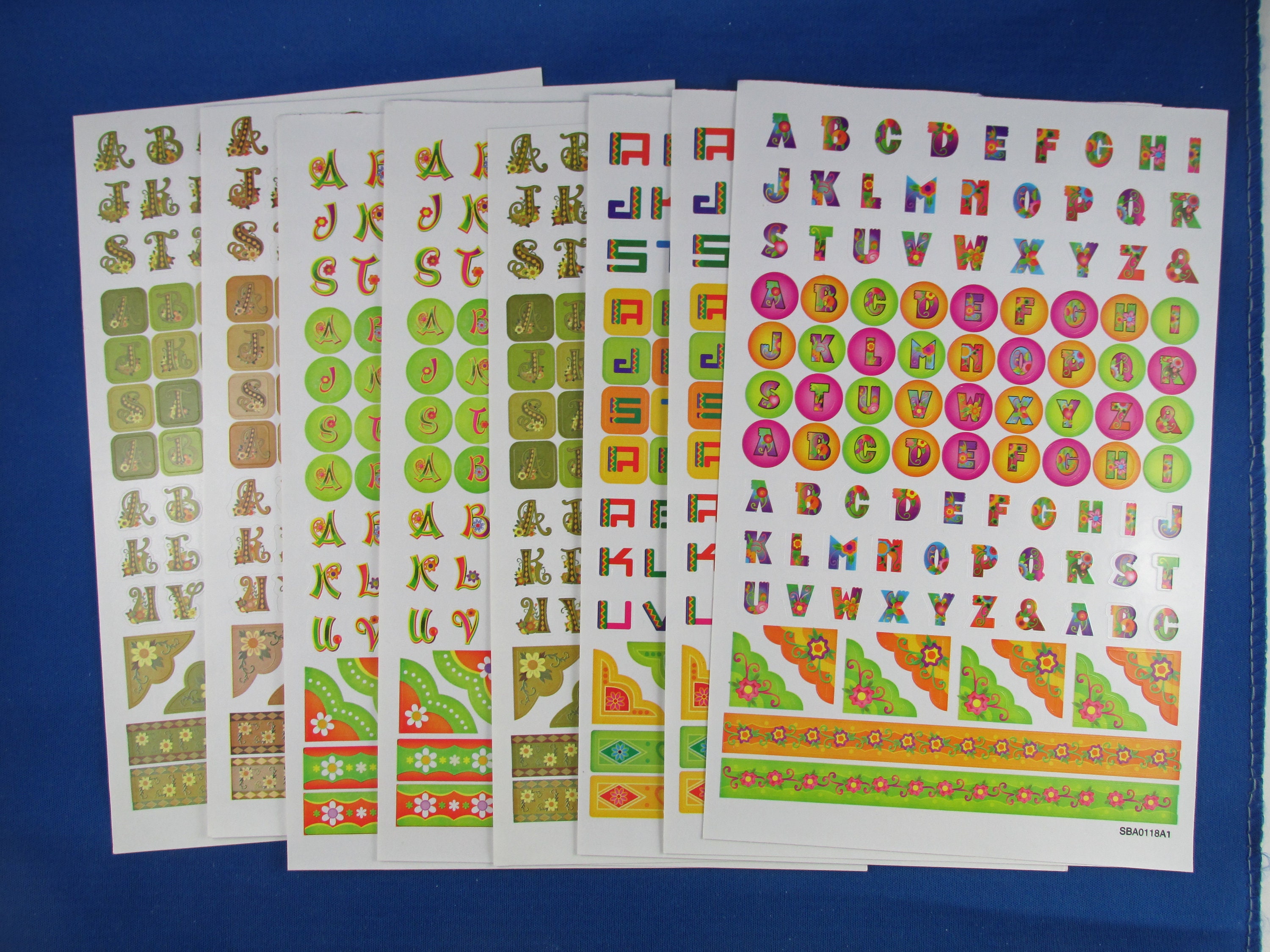sticker lot 8 large sheets over 800 stickers for children etsy