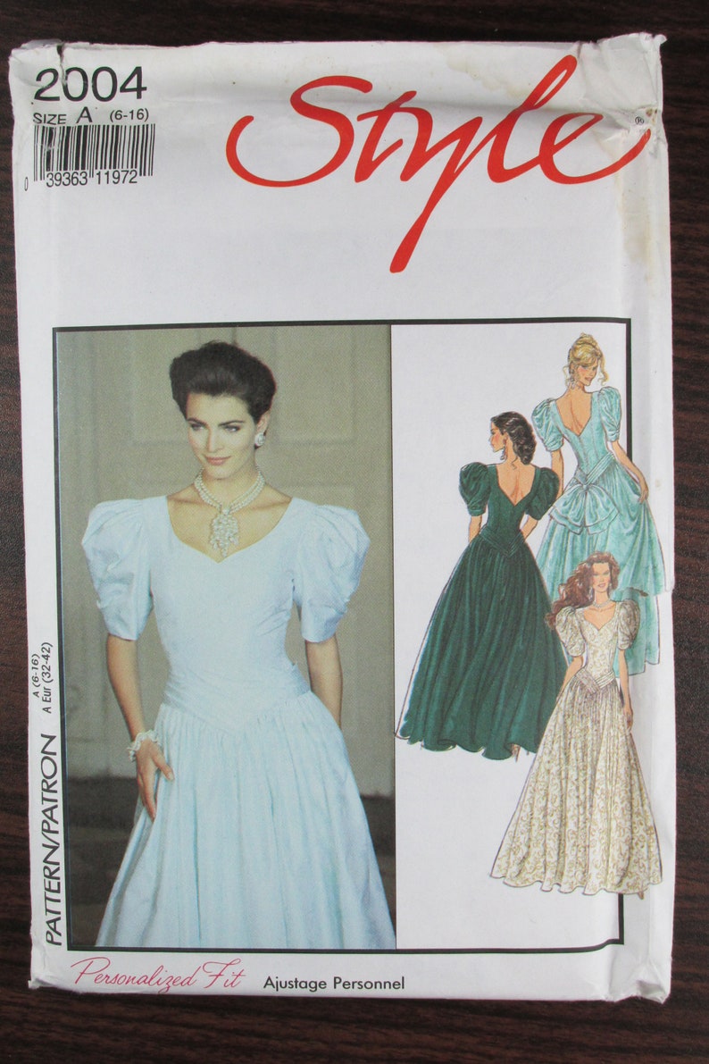 Misses Evening Dress Sewing Pattern Style 2004 Uncut Sizes 6 to 16 Vintage Pattern