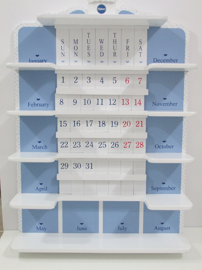 Pillsbury Doughboy Calendar with All The Tiles in Excellent Etsy