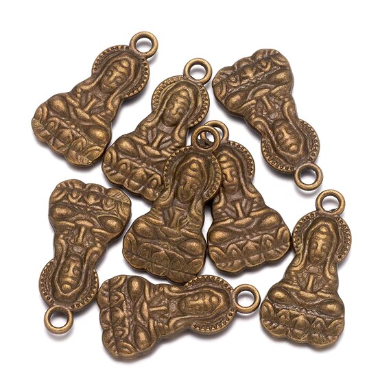 30 bélières décorées couleur bronze antique 10x7x7 mm