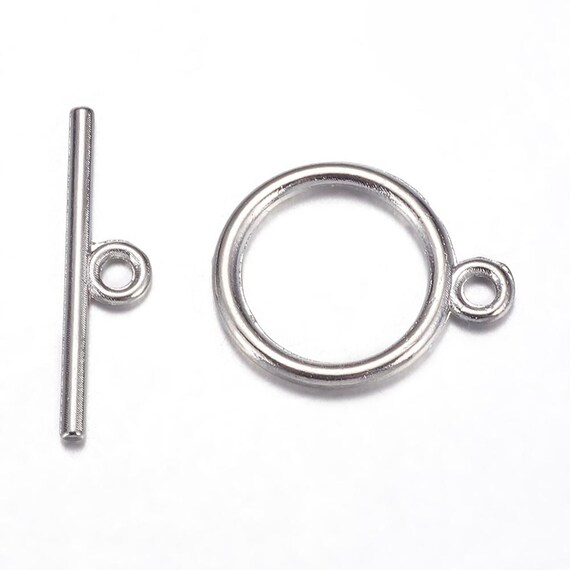 Lot of 10 Silvertone Clock /& Toggle end caps for bracelet clasp Sale!