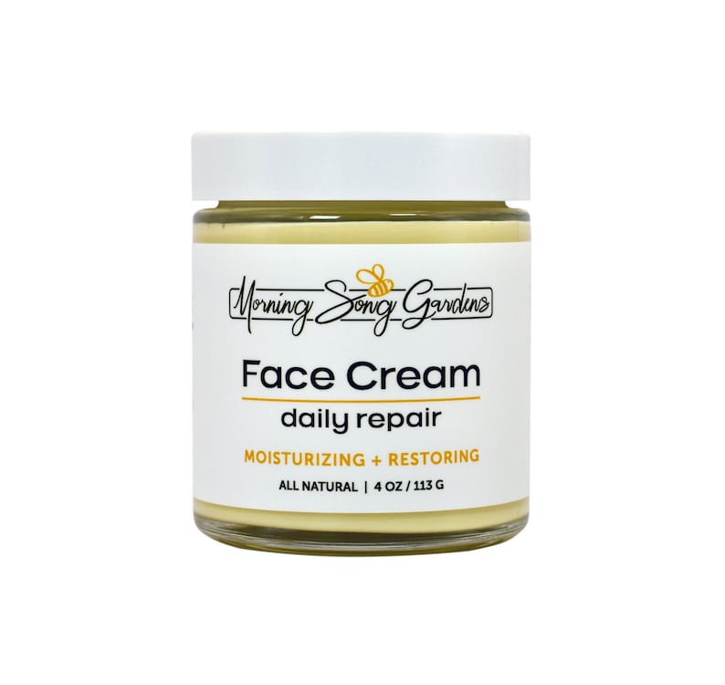 Bee Balm FACE Cream Royal Jelly Cream Calendula & Rosehip Fragrance Free Sea Buckthorn l Gift for her image 1