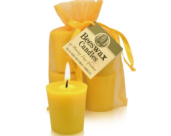 Votives - Flat Top Tapered Beeswax Candles