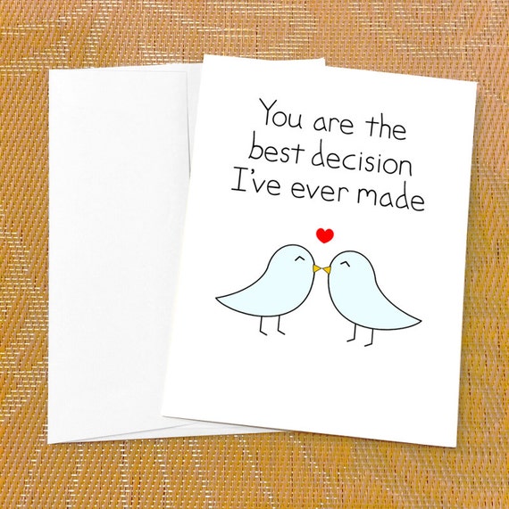 cute birthday card for him best decision i ve ever made etsy