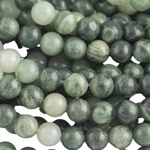 Natuurlijke groene rutielkwartskralen klasse AAA rond, volledige streng - 6 mm, 8 mm, 10 mm, 12 mm - volledige 15,5 inch streng AAA-kwaliteit glad