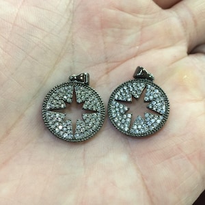 Starburst CZ Pave 18mm Pendant