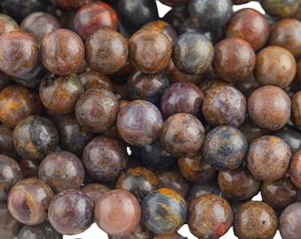 Natural Pietersite Beads smooth round sizes, 8mm- In Full 15.5 inch Strand- AA Quality - Original Stock Very Rare! AAA Quality Smooth