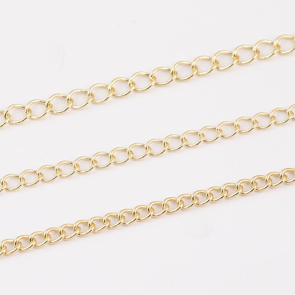 14k gold tie chain