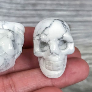 Howlite Skull Shape-  1.5 inches