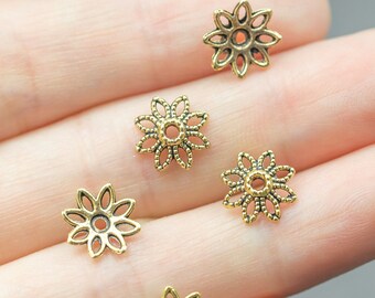 funky pattern Irina Miech 9mm gold plated sterling silver 2 pcs vermeil cones Hill Tribe