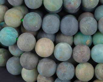 Natural Mongolian Jade 6mm 8mm 10mm 12mm Matte Round Beads High Polish  Plain Real Genuine Jade Gemstone 15.5" Strand  Smooth Gemstone Beads