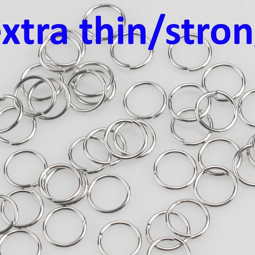 White Gold Silver Toned SUPER STRONG/ Extra THIN Jump Rings Etsy
