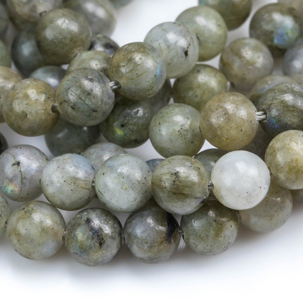 Natural Labradorite Beads   Round 6mm 8mm 10mm 12mm  Smooth Gemstone Beads
