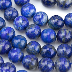 Natural Lapis Beads - No dye, High Quality in  Round, 2mm, 3mm, 4mm, 6mm, 8mm, 10mm, 12mm  -Full Strand 15.5 inch Strand AAA Quality Smooth